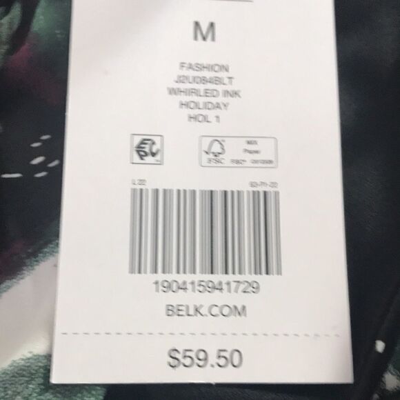 The Limited Top Women Size Med Whirled Ink Bold Print Sleeveless Halter Top NWT - Picture 11 of 14